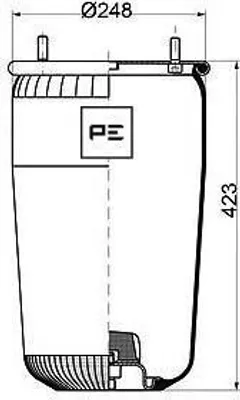 Produktbild von PETERS ENNEPETAL Luftfederbalg 084.082-71A 25cm 25cm 42cm 4,7kg