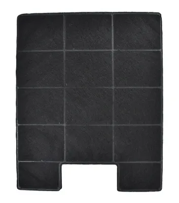 A black carbon filter with a grid pattern.