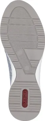 Produktbild von Rieker Damen Sneaker Metallic Reißverschluss Keilabsatz N4316, Größe:38 EU, Farbe:Blau