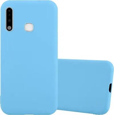 Produktbild von Cadorabo Hülle für Samsung Galaxy A70e Schutzhülle in Blau Handyhülle TPU Silikon Etui Case Cover