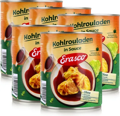Produktbild von Erasco Kohlrouladen in Sauce 800g Fertigessen (5er Pack)