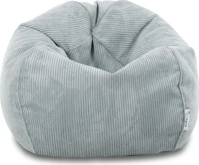 Produktbild von Ecopuf Sakwa, Sitzsack Cord mit Fußstütze, Sitzsack Sessel mit Füllung, Kinder, Weiß Sz72