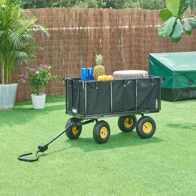Obrázek produktu pro Ruční vozík "Corropoli" ocel 112 x 51 cm max. 550 kg černá/žlutá