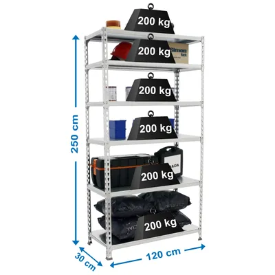 Produktbild von SIMONCLICK MEGAPLUS 6/300 2500 GALVA/GALVA-Metallregal
