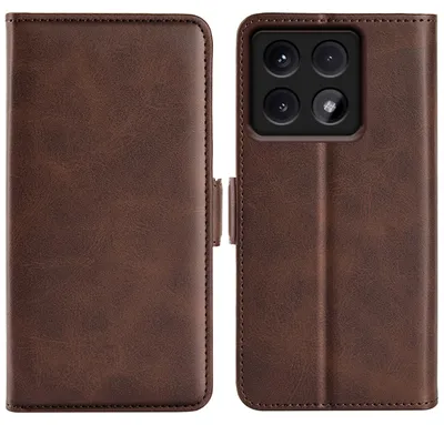 Productafbeelding van MobyDefend Hoesje - Geschikt voor Xiaomi 14T Pro  -  Luxe Wallet Book Case (Sluiting Zijkant) - Bruin