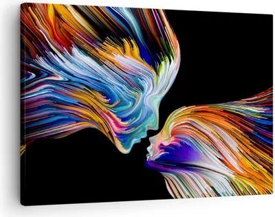 Produktbild von Bild auf Leinwand - Leinwandbild - Abstraktion modern - 70x50cm - Wand Bild - Wanddeko - Wandbilder - Leinwanddruck - Bilder - Kunstdruck - Wanddekoration - Leinwand bilder - Wandkunst - AA70x50-3709