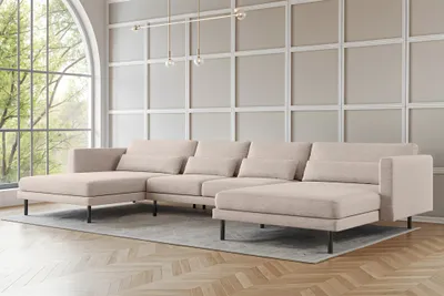 Produktbild von Wohnlandschaft U-Form Sofa AGADA in Stoff Poso Beige