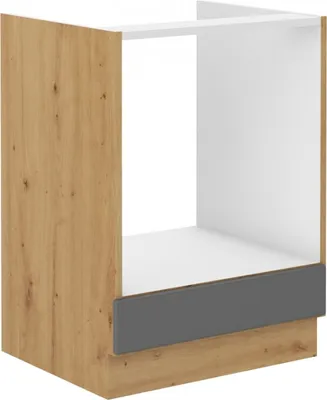Obrázek produktu pro Sporáková skříňka SOPHIA - šířka 60 cm, šedá / dub artisan