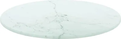 Produktbild von vidaXL Tischplatte Weiß Ø30x0,8 cm Hartglas in Marmoroptik