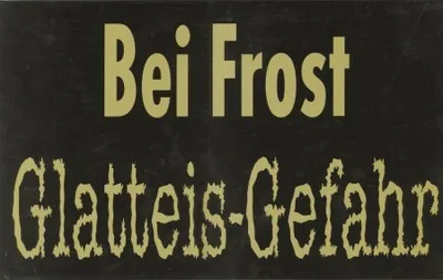 Produktbild von Warnschild - Bei Frost Glatteis-Gefahr - 308727 - Gr. 40 x 25 cm