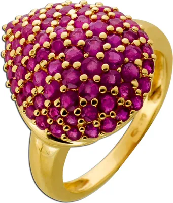 Produktbild von Rubinring Gold 585 14 Karat rote Rubin Edelsteine 3.0ct 19