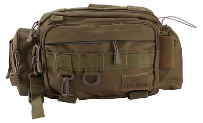 Produktbild von Angelausrüstungstasche aus 600D-Nylon – Sling-Rucksack mit Hüftgurt für Outdoor-Radtouren – Khaki
