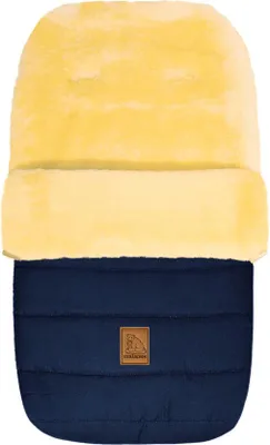Produktbild von Heitmann Premium Lammfellfußsack Lammfell-Fußsack Eisbärchen marine