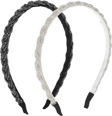 Produktbild von Elegante geflochtene Perlen Haarbande Mehrfarbig