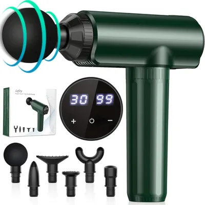 Produktbild von Mini Massagepistole, Tiefengewebe Massage Gun,Massagegerät, 30 Geschwindigkeiten, LCD-Touchscreen, Massage Pistole zur Muskelkater und Steifheit