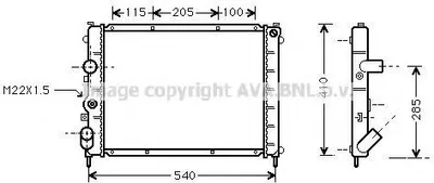 Produktbild von PRASCO RTA2231 Kühler Wasserkühler Motorkühler für RENAULT CLIO II (BB0/1/2, CB0/1/2) KANGOO (KC0/1) KANGOO Express (FC0/1) CLIO II Kasten (SB0/1/2)