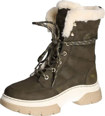 Produktbild von Mustang Damen Stiefelette gesteppt Warmfutter Plateau 1481-603, Größe:38 EU, Farbe:Grün
