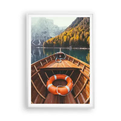 Produktbild von Gerahmtes Poster - Weißer Rahmen - £ódŸ Berge Kajak - 70x100 cm - Wand Bild - Wanddeko - Wandbilder - Kunstposter - Wandposter - Bilderrahmen - Bilder - Kunstdruck - Wanddekoration - P2WPA70x100-4981