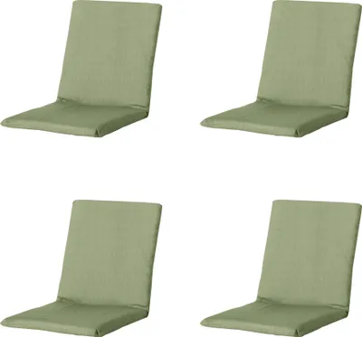 Produktbild von Madison – Stapelbares Stuhlkissen Basic – Grün – 97 x 49 x 3 cm – 4er-Set