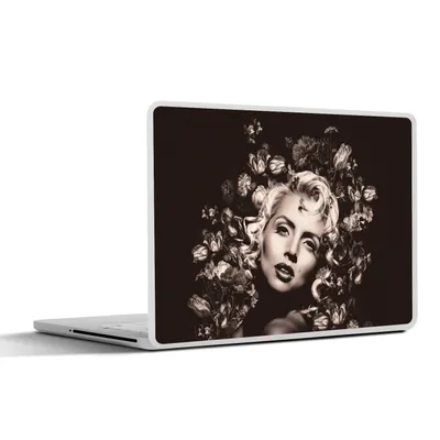 Produktbild von MuchoWow® Laptop Aufkleber Sticker Cover Frau - Blume - Luxus 30x21 cm - Sticker für Laptop - Selbstklebend