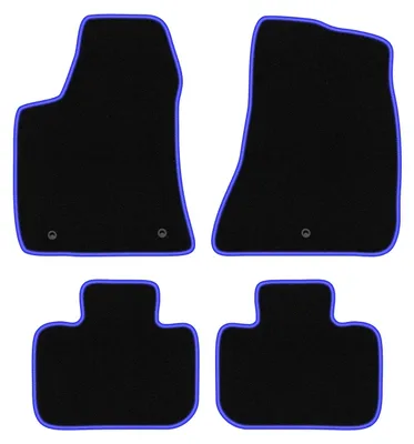 Produktbild von Fußmatten Velours Schwarz/Blau für Dodge Charger LD 2011-2020 Set 4-tlg