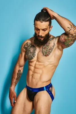 Produktbild von C4M-Desire Jockstrap-BlueLeatherette-M