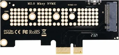 Immagine prodotto di Scheda adattatore PCIe 4.0 X1 per computer desktop, per l'installazione di un disco M.2 NVMe
