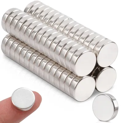 Obrázek produktu pro Neodymové magnety, rozměry 10 x 3 mm, kulaté, 60 kusů, vhodné do kanceláře