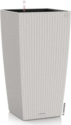Obrázek produktu pro Lechuza Samozavlažovací květináč Cubico Cottage 40 cm, světle šedá