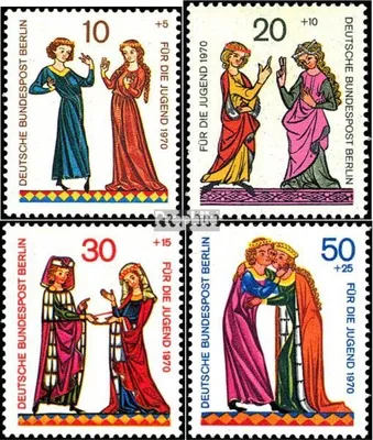 Produktbild von Briefmarken Berlin (West) 1970 Mi 354-357 (kompl.Ausg.) FDC Minnesänger