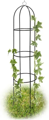 Produktbild von Relaxdays popínavá liana, potiahnutý kov 190 cm, záhradná popínavá opora pre ruže a kvety, zelená, tmavozelená