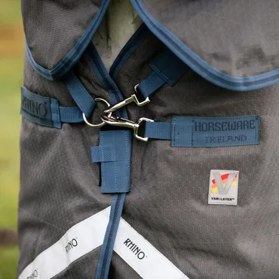 Produktbild von Horseware Rhino Plus HexStop 100g- Grey/Indigo & Navy, 145