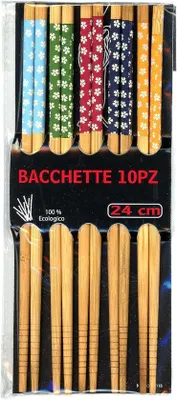 Immagine prodotto di Set di 10 bacchette giapponesi in bambù riutilizzabili, disponibili in 5 colori