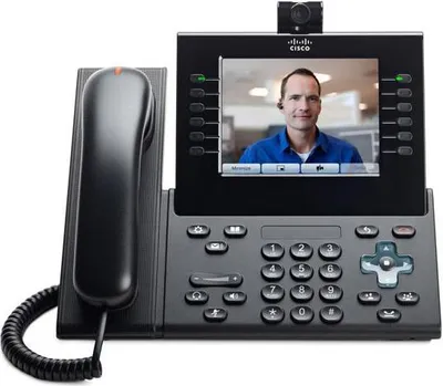Produktbild von Cisco IP 9971 Telefon, Farbdisplay, Rufnummernanzeige, Integrierte Kamera, Freisprechfunktion, Video-Telefonie, Bluetooth, Ethernet, USB-Anschluss