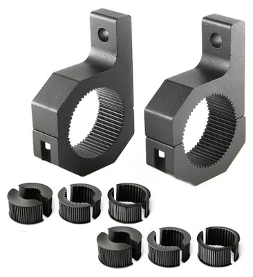 Image de Lot de 2 supports de fixation pour rampe lumineuse LED tout-terrain en aluminium pour VTT et UTV, compatibles avec les guidons et les arceaux de sécurité de 1,0 / 1,5 / 1,75 / 2 pouces