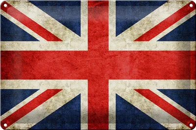 Produktbild von Blechschild Flagge United Kingdom, 30 x 20 cm, Blechschilder Fahne Nationalität