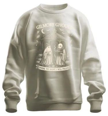 Zdjęcie produktu dla Gilmore Ghouls, gdzie nawiedzasz, podążę za Geister Halloween Kürbis Uni  Sweatshirt Pullover, Natur, XL