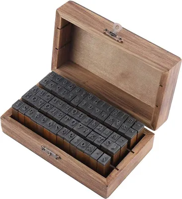 Imagen del producto de 70 sellos de letras del alfabeto, kit de sellos para manualidades y álbumes de recortes