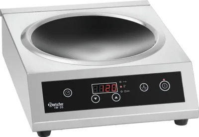 Produktbild von Bartscher Induktionswok IW 35 mit Digital-Anzeige und Touch-Steuerung, 340 x 125 x 440 mm