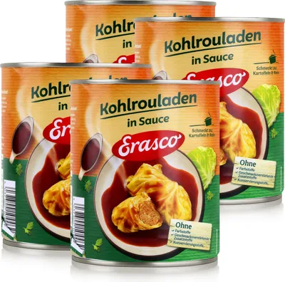 Produktbild von Erasco Kohlrouladen in Sauce 800g Fertigessen (4er Pack)
