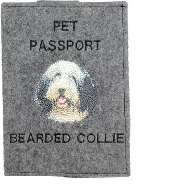 Immagine prodotto di Bearded Collie - Custodia per passaporto del cane, custodia per documenti, regalo per viaggiatori del marchio Art-Dog