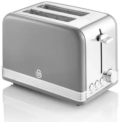 Produktbild von Swan Retro ST19010GRNEU 2-Scheiben-Breitschlitz-Brottoaster, Vintage Design, 3 F