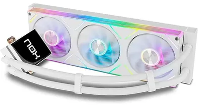Produktbild von NOX Hummer M-360 LCD White, All-in-One-Flüssigkeitskühler, 12 cm, Weiß