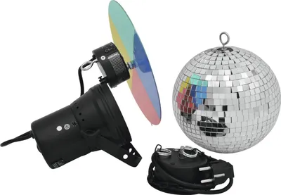 Produktbild von EUROLITE Spiegelkugelset 20cm mit Pinspot