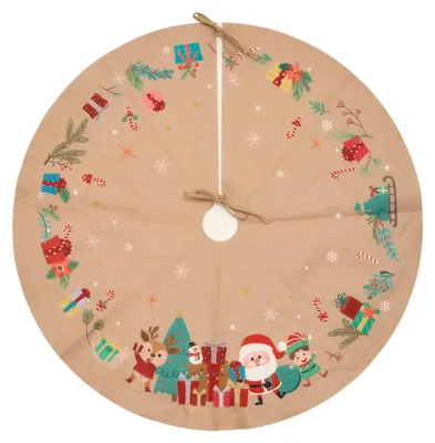 Obrázek produktu pro Kobereček pod stromek s motivem Svatého Mikuláše, Ø 90 cm