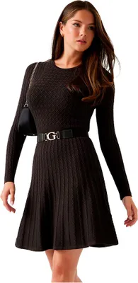 Produktbild von Guess Cable Belted Hana Kleid Braun,Schwarz M Frau Braun,Schwarz M