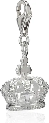 Produktbild von Damen Charm-Anhänger Königskrone 925 Silber 13x12mm Amulett für Bettelarmband