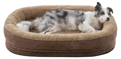 Produktbild von Orthopädisches Hundebett Memory Foam Braun L 89 x 63 x 18 cm