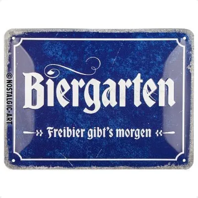 Produktbild von Nostalgic-Art - Blechschild 15x20 cm - Biergarten