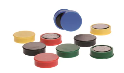 Produktbild von Farbmagnetset, 5 Stück in 5 Farben (25 x 7 mm)